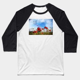 Reds and Poppies Baseball T-Shirt